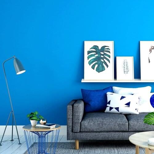Solid Color Background Wallpaper Living Room Bedroom Modern Simple Plain Ocean Mediterranean Style Childrens Room Blue Wallpape
