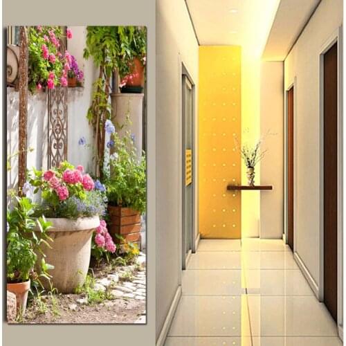 Landscape canvas painting Royal garden Flowers Home Decor no frame Painting On Canvas Living Room Wall Art drop shipping FA359