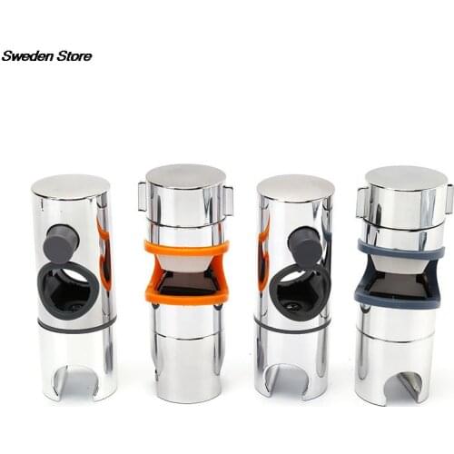 Adjustable 1Pc Bracket Made In Sturdy 24mm 25mm ABS Replacement Sturdy Bathroom Shower Rail Head Slider Holder