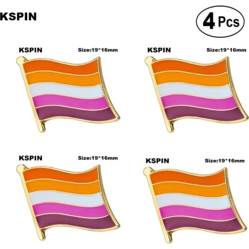 Sun Set Pride Flag Shape Badge Lapel Pin Brooches Pins Flag badge Brooch Badges
