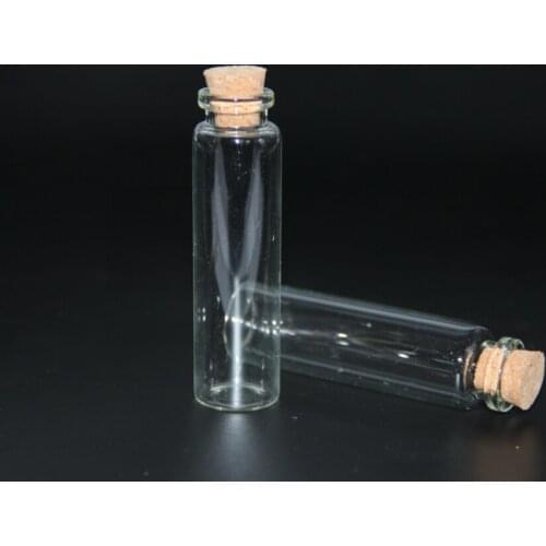300pcs 22*70mm Glass Wishing Bottle Empty Sample Storage Jars with Cork Glass Vials Stoppers Container Food spices potion Bottle