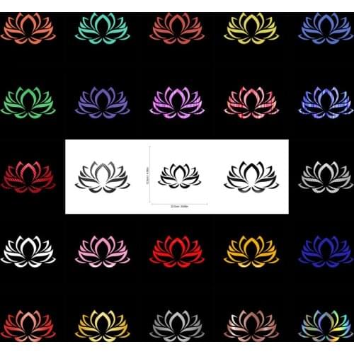 Tancredy Beautiful Lotus Flower Car Styling Sticker Vinyl Car Bumper Body Window Stickers and Decals Car Decorations Accessories