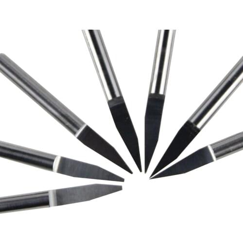 10pcs New Carbide PCB CNC Engraving Machine Router V Bits 20 Degree 0.4mm HUHAO # J3.2004 -Tools From Factory
