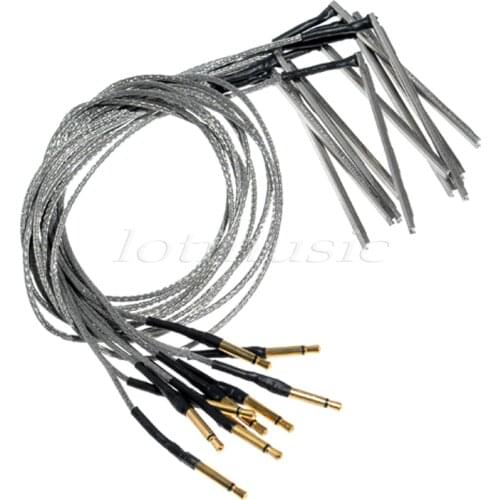 10Pcs Ukulele Pickup Transducer Piezo Under Saddle Pickup 50*2.5*2.8mm