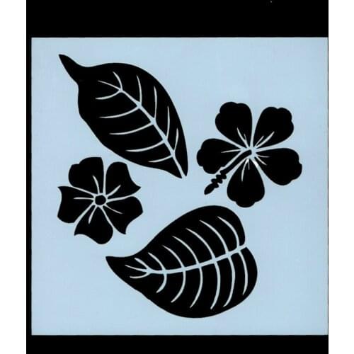 13*13 Leaves Layering Stencils graffiti hand copied board hollowed out diy photo album graphic spray painting tool