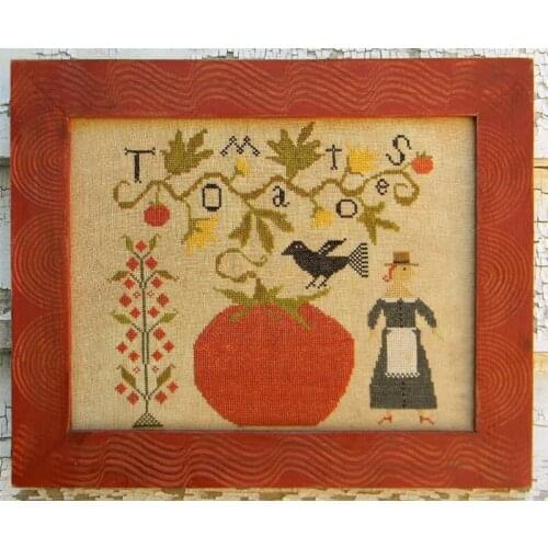 2021 Drop Shipping Embroidery Tomato Season Cross Stitch Kit Australia with 100% Cotton Floss & Free Shipping for Wall Decor
