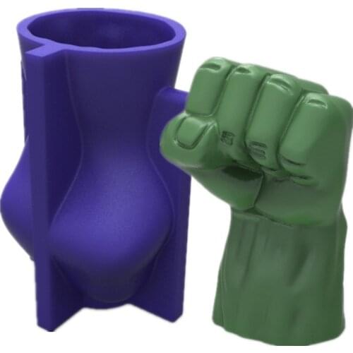 3D Large Fist Silicone Mold Cake Chocolate Clay Plaster Mould Candle Mold Handmade Soap Silicone Mold For Home Decoration