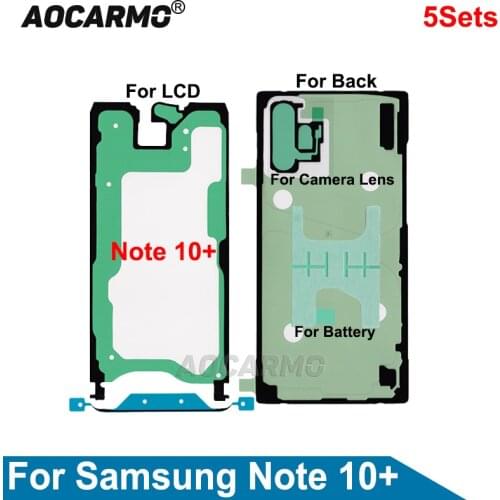 5Pcs/Lot For Samsung Galaxy Note 10+ Plus Full Set Adhesive LCD Screen Tape Back Battery Cover Frame Camera Lens Waterproof Glue