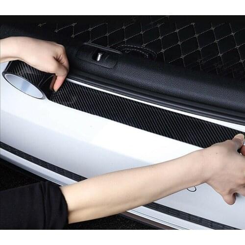 Carbon Fiber Car Sticker Door Edge Film Protector Scuff Sill Strip Trim