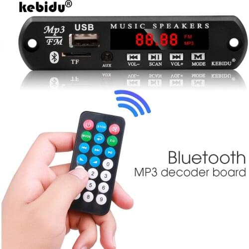 Car Speaker Module DIY Bluetooth MP3 WMA Decoder Board DC 5V 12V MP3 Dekoder Decodificador Support FM SD USB AUX Audio Player