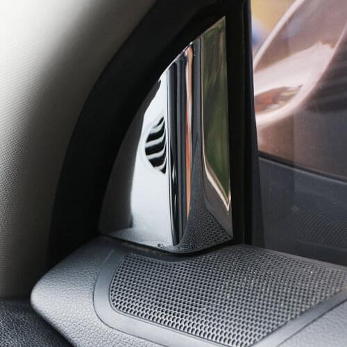 Color My Life 2Pcs ABS Chrome Car A Column Front Door Circle Cover Trim Sticker for Kia Sportage R 2012 2013 2014 2015 Parts