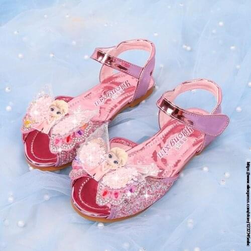 Disney children Soft sandals summer new girls princess shoes baby elsa frozen crystal shoes baby boy sandals for girls