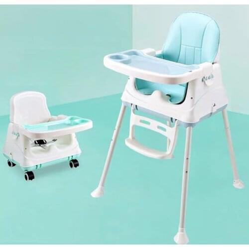 Hot Sale Cushion Booster 3 in 1 Foldable Portable Plastic Dining Baby Feeding High Chair