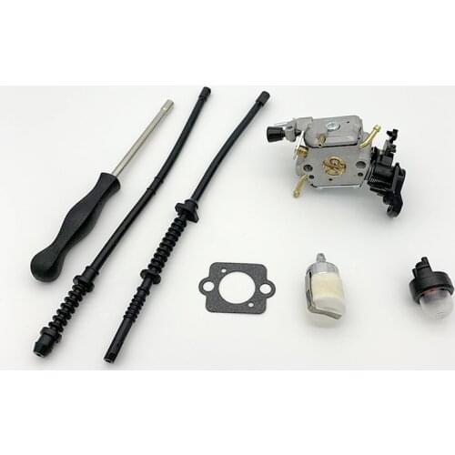 HUNDURE Carburetor Gasket Fuel Hose Filter Kit For Husqvarna 435 440 435E 440E Jonsared CS410 CS2240 Chainsaw Zama C1T-EL41A