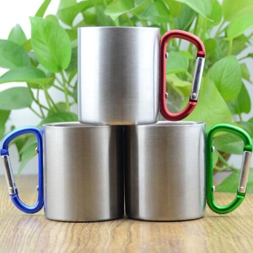 Metal Carabiner Cups Camping Mug Outdoor Travel Metal Hiking Climbing Outdoor Hook Cup Portable Climbing Travel Mug Indoor 150ml