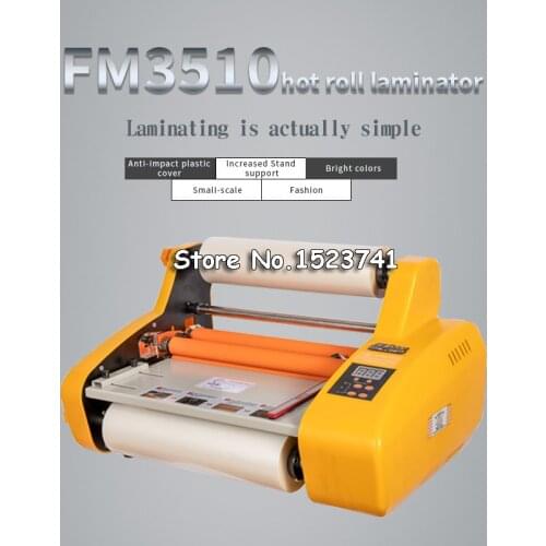 220V 13th 8350T A3+ Four Rollers Laminator Hot Roll Laminating Machine,High-end speed regulation laminating machine