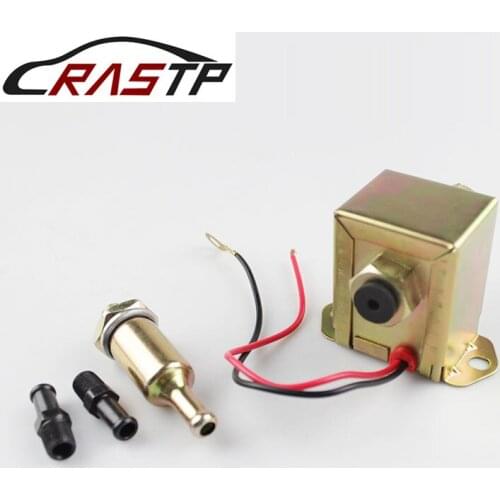 RASTP-1 Set Electric 12V Low Pressure Fecet Red Top Square Fuel Pump 40104 40106 40107 P502 for Ford Carburetor RS-FP018
