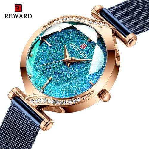 REWARD Fashion New Women Watches Top Luxury Brand Womens Quartz Watch Stainless Steel Waterproof Ladies Bracelet Wristwatch