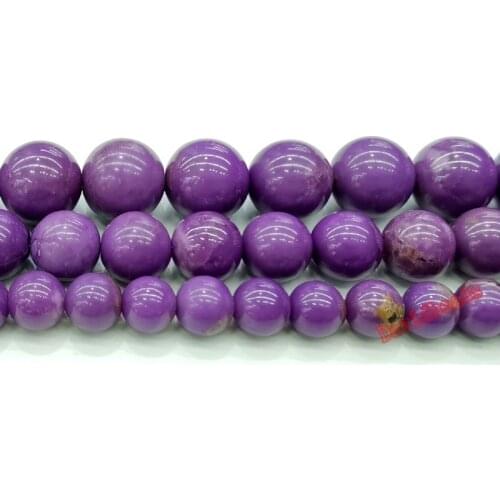 Natural Stone 6 8 10MM Top Quality Deep purple Sugilite Agat Crystal Charoite Quartz Round Bead Diy Making Jewelry Accessories