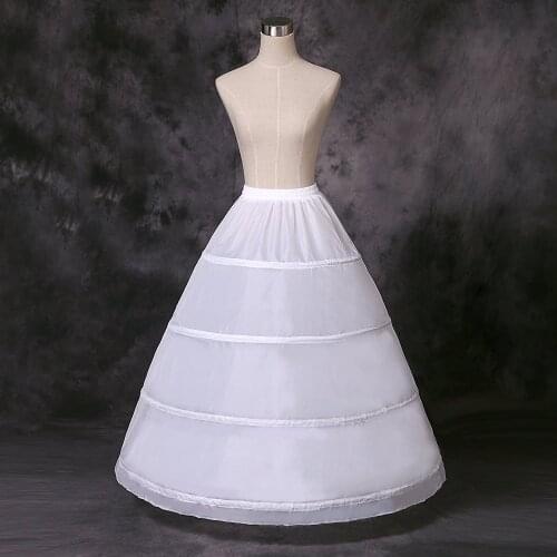 NIXUANYUAN Womens Full 4 Hoops Petticoats/Underskirt Wedding Slips Free Size