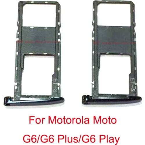 New Single Sim Card Tray For Motorola Moto G6 Plus Play G6+ G6play 1 Sim Tray Card Slot Holder Reader Adapter Spare Part