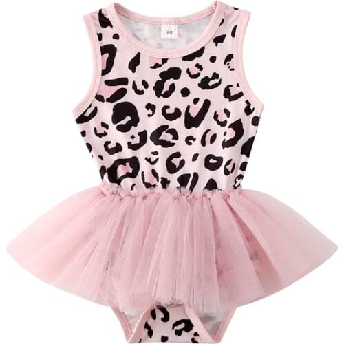 Pudcoco Toddler Kids Baby Girl Dress Leopard Sleeveless Tops Skirt Dress Outfits Clothes New