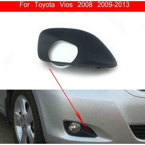 Fog Lamp Cover For Toyota Vios 2008 2009-2013 Fog Light Shell Vent Car Front Bumper Grille Driving Lamp Cover ( with Hole )