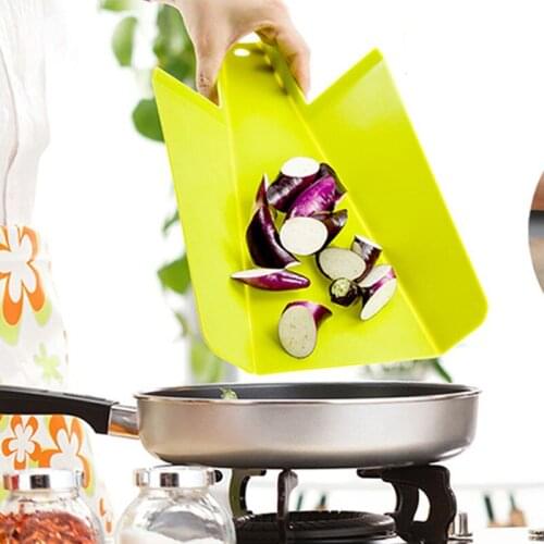 Foldable Vegetable Meat Cutting Board Portable Multifunction Non-Slip Plastic Mildew Proof Shovel-Shaped Plastic Chopping Blocks