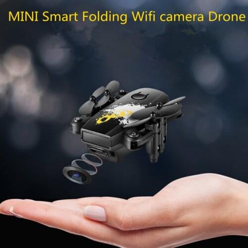 NEW app control Mini Wifi camera smart drone foldable pocket drone HD altitude hold RC Helicopter toy