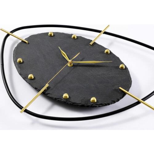 Modern Creative Wall Clock Metal Marble 3d Wall Watches Home Decor Living Room Clocks Horloge Murale Industrial Decor Gift D012