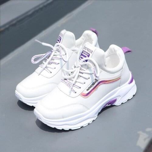 Sports Shoes White Shoes Women 2021 Breathable Increased Travel Shoes Flat Running Shoes