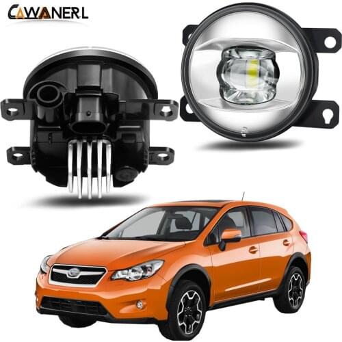Fog Light Assembly Car Driver + Passenger LED Lens Fog Light Daytime Running Lamp 8000LM 12V For Subaru XV 2013 2014 2015 2016
