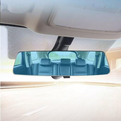 Universal Car Boundless Full Screen Large Field of View Mirror 3000R Curved Wide-angle Curved Blue Mirror 280mm Reversing Mirror