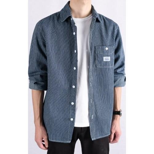 Spring and autumn Suehaiwes brand Italy fashion shirt men long sleeve casual shirts for men stripe comfortable shirt mens tops