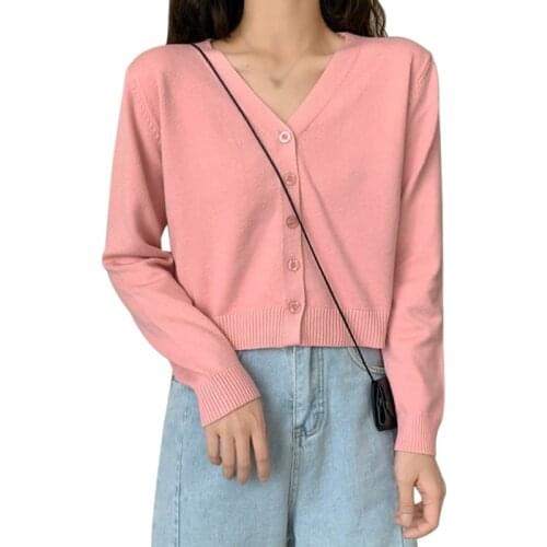 Spring Women Newly Patchwork Cardigans 2021 Fashion Slim Ladies Knitted Sweater Long Sleeve Buttons Sweater