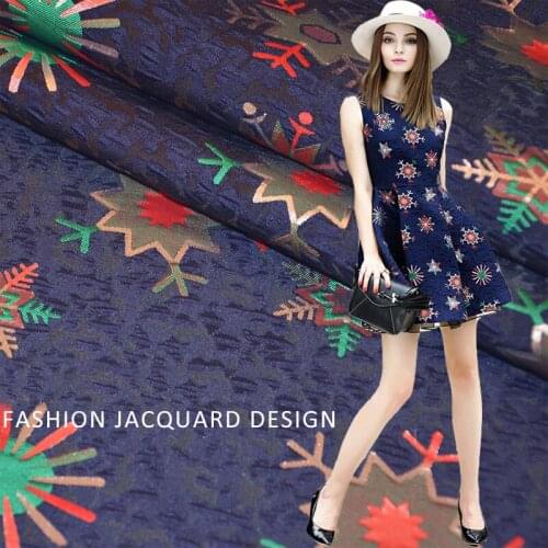High-end snowflake yard dyed Metallic Jacquard Brocade Fabric for Dress coat sofa cushion upholstery home decoration