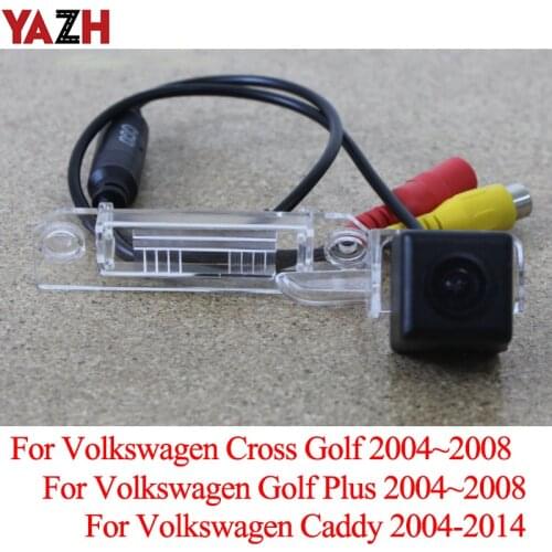 YAZH For Volkswagen VW Golf Plus CrossGolf Cross Golf Caddy 04~14 Auto Radio Waterproof Car Reverse Backup Rear View Camera HD