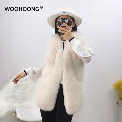 Winter Warm Vest Natural Fox Fur Coat New Arrival Fashion Women Import Coat Fur Vest Fashion Luxury Female Leather Jacket