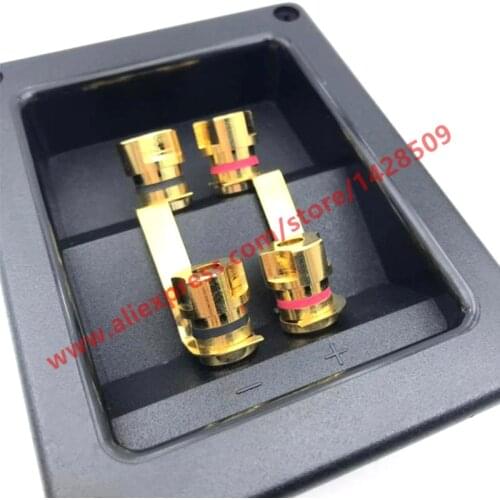 1pcs Pure Copper 4 Positions Junction Box High Quality Thicken ABS Wiring Clip DIY Professional Audio Speaker Accessories