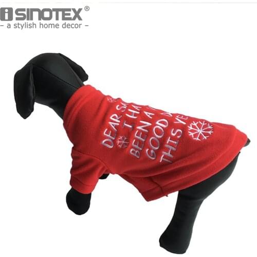 Fashion Thicken Fleece Fabric Dog Cat Puppy Clothes Coat Warm Soft Breathable Autumn Winter Christmas Gift Pet Apparel 1PCS