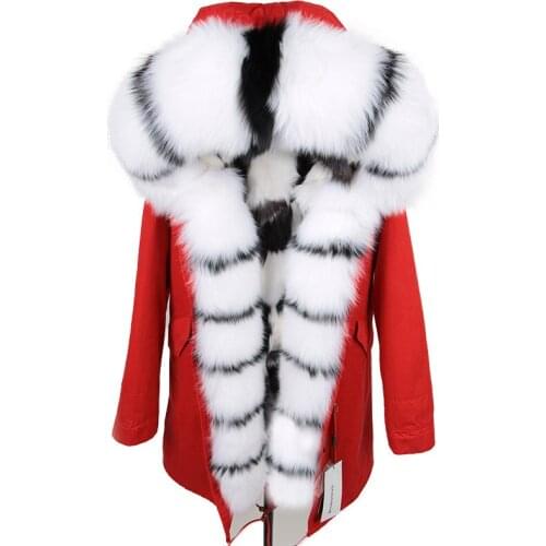 2020 detachable fox fur grass liner fox fur collar door pipa pie to overcome female long winter coat