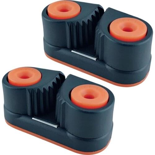 2x Fast Entry Cam Cleat 3-12mm Dia. Wre Fairlead for Marine Sailboat Kayak