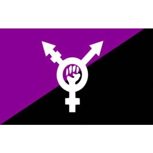 3x5 ft Flag (90x150 cm) custom Anarcha feminism flag 100D polyester flag banner