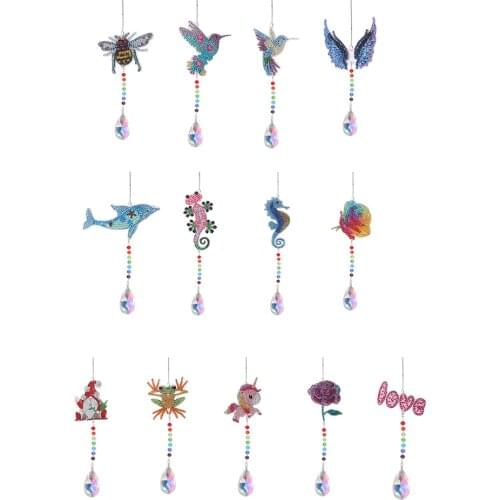 5D Diamond Painting Crystal Jewelry Diamond Painting Kit Window Wind Chime Pendant Decor for Home Mosaic Craft Gift
