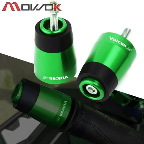 Motorcycle Accessories CNC Handlebar Grips Bar Ends Cap For KAWASAKI Vulcan S 650 VULCAN S 2015 2016 2017 2018