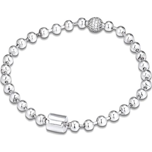 Beads & Pave Bracelets 100% 925 Sterling Silver Jewelry Fashion Best Gift For Girlfriend For Women Fit Original Charm Beads