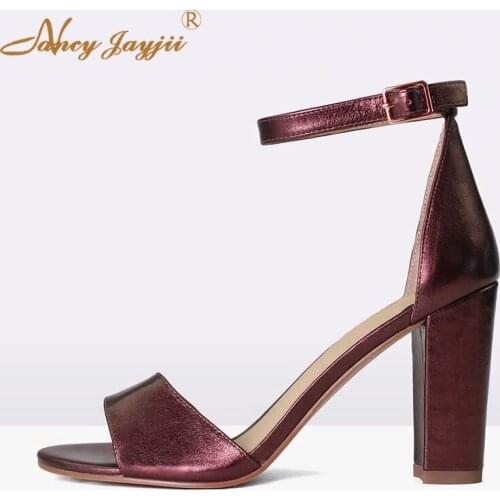 Female Shoes Women Sandal Solid Buckle Super High Square heels Sexy Eelgant Fashion Nancyjayjii Cover Basic Mature Basic 2019