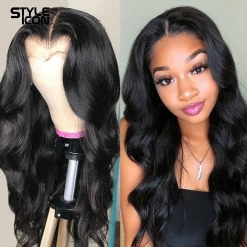 Brazilian Body Wave 360 Lace Frontal Wig 100% Human Hair 30 inches Body Wave Lace Frontal Wigs For Black Women 180% Density