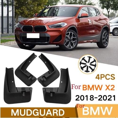 For BMW X2 F39 2018 2019 2020 Splash Flap Mudguard 4pcs Mud Flap Splash Guard Fender Mudguards Front Rear Mud Guards Flaps
