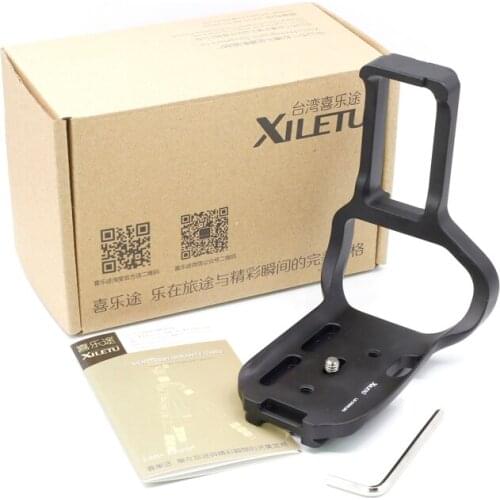 XILETU LB-D500LBG L Ball Head Plate Quick Release Plate and Ball Head Mount 1/4 3/8 inch interface Arca Standard For Nikon D500